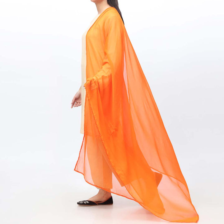 Orange Chiffon Dupatta PW9708