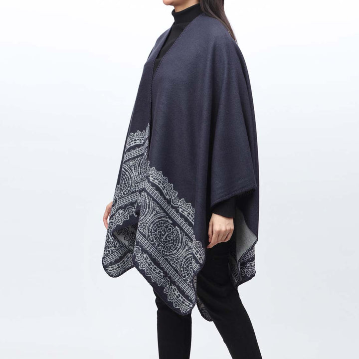 Navy Cape Shawl PW9802