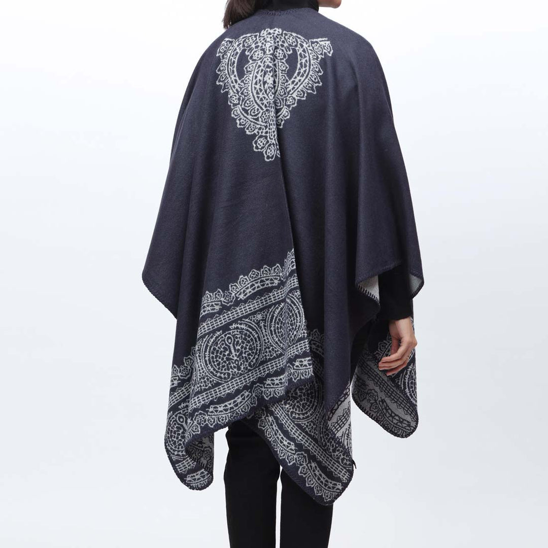 Navy Cape Shawl PW9802