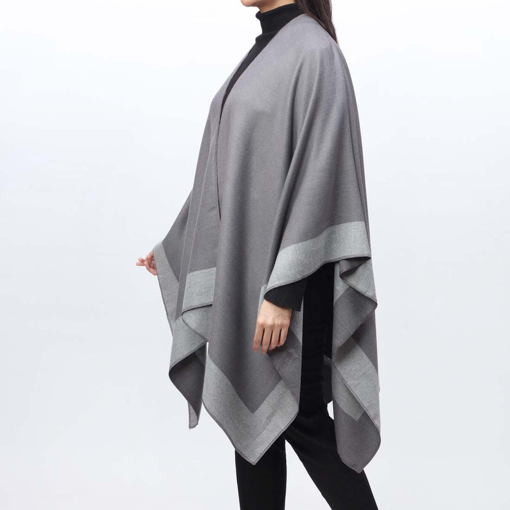 Dk Grey Cape Shawl PW9806