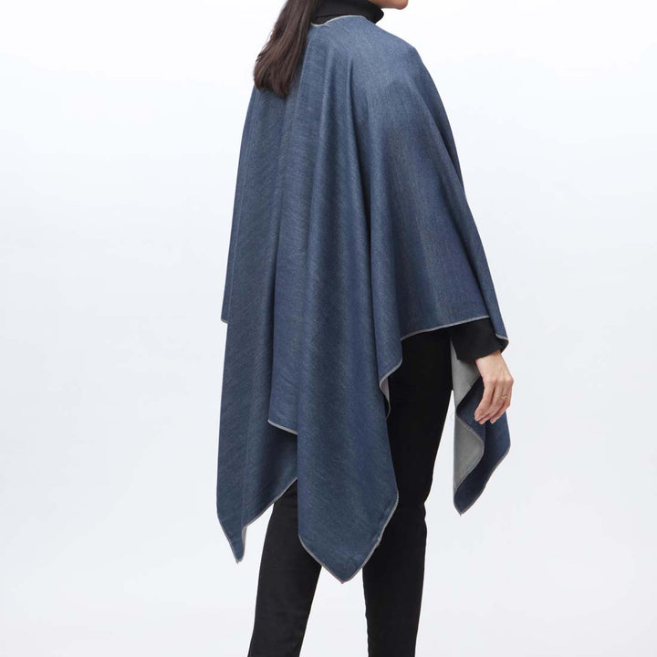 Navy Cape Shawl PW9807