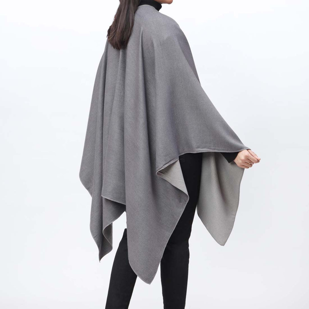 Dk Grey Cape Shawl PW9807