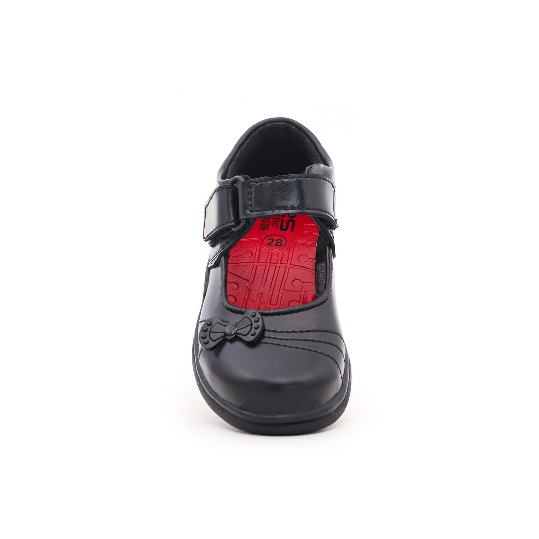 Girls Black School Shoes SK0036