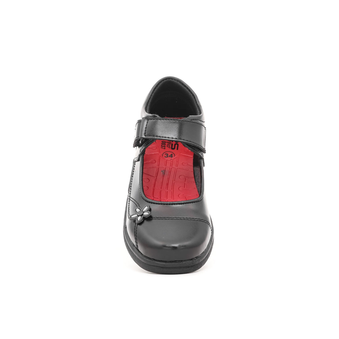 Girls Black School Shoes SK0037