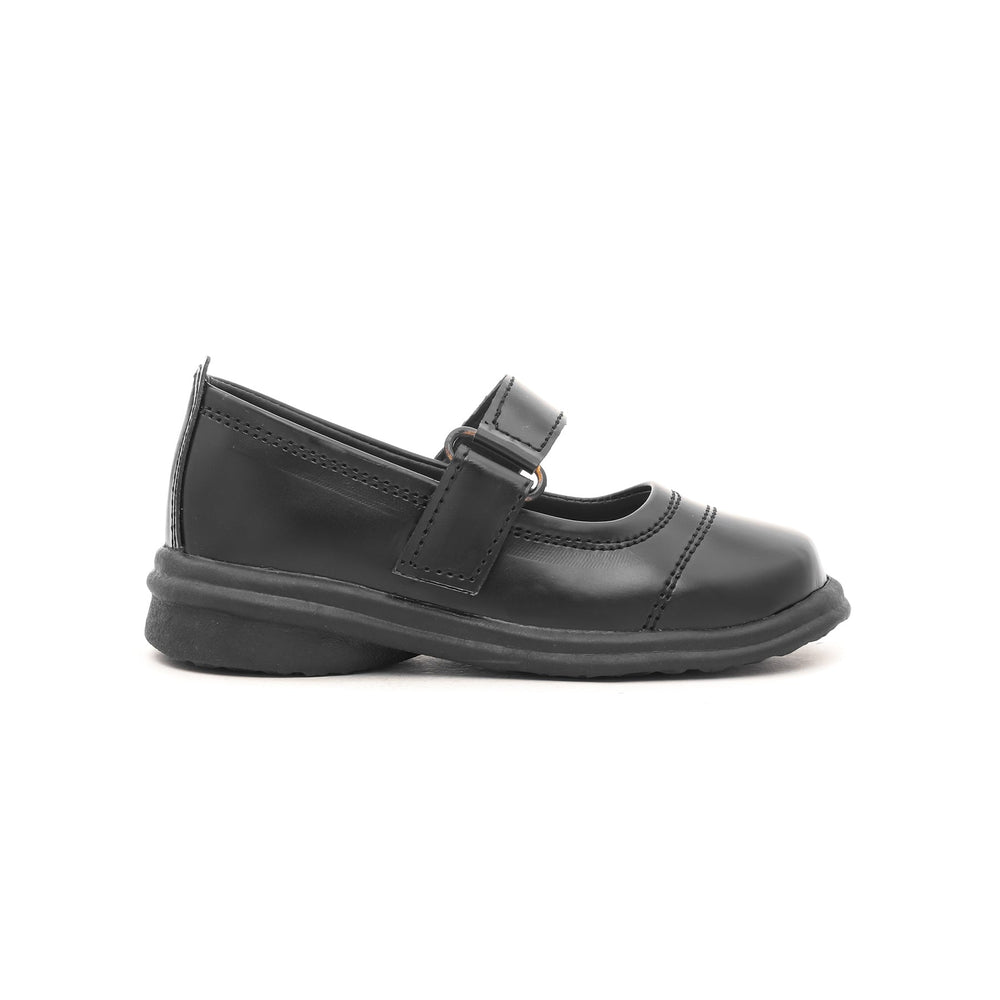 Girls Black School Shoes SK0041