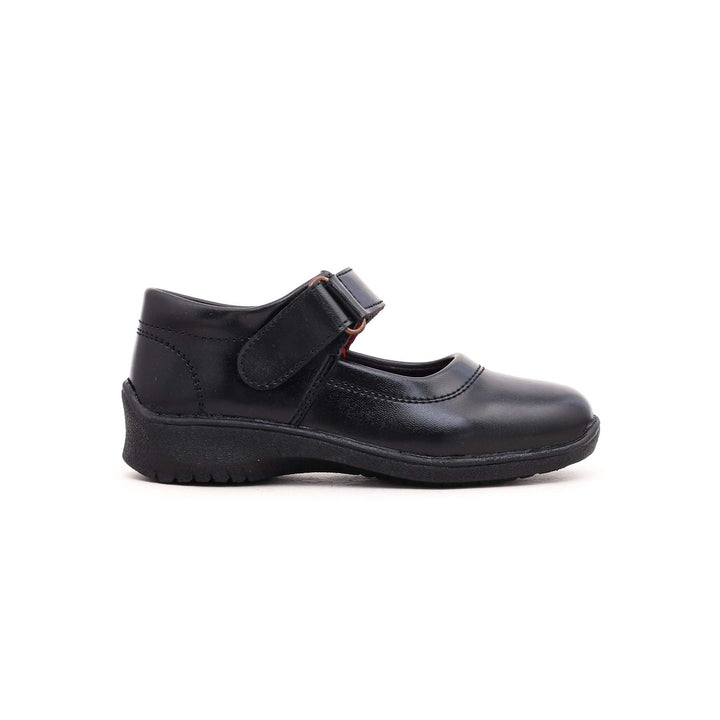 Girls Black School Shoes SK0043