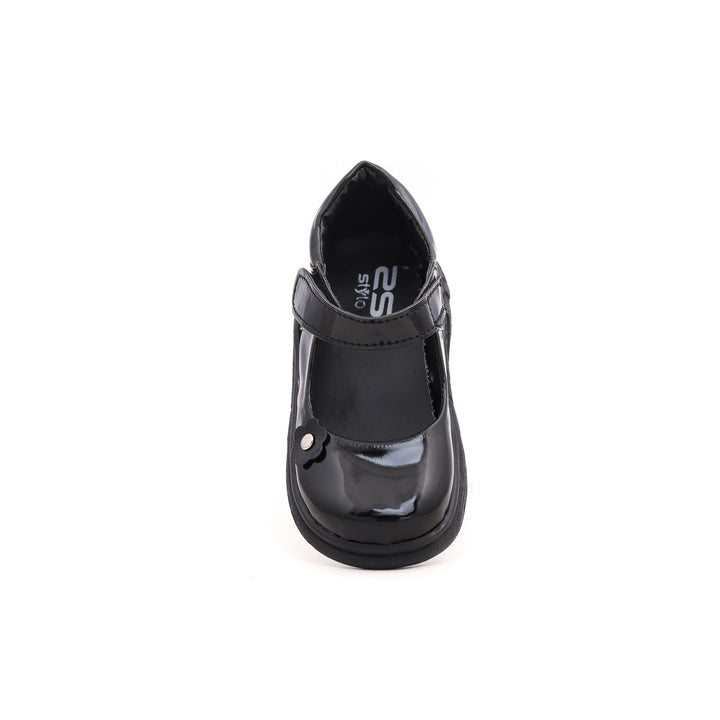 Girls Black School Shoes SK0046