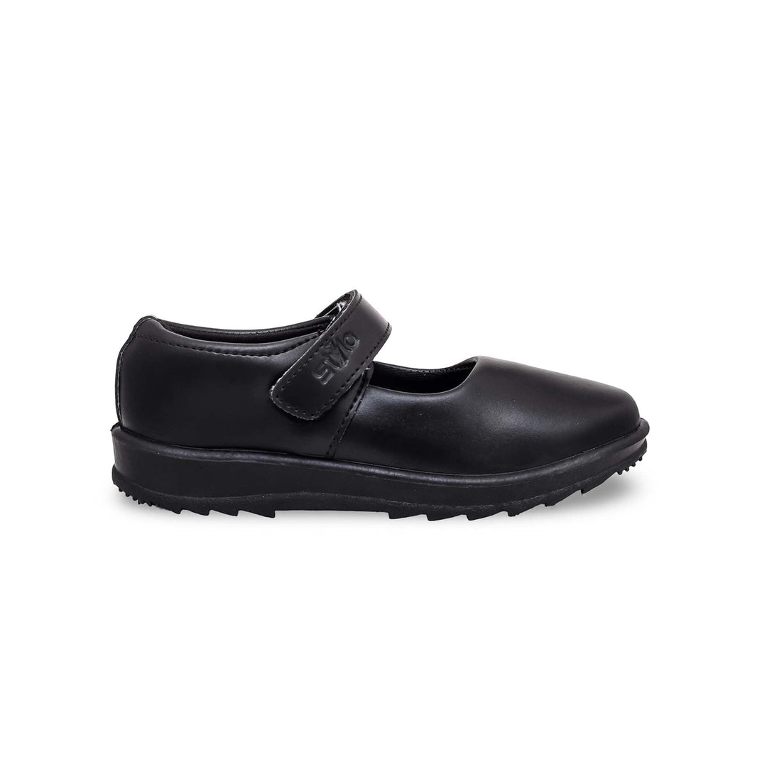 Girls Black School Shoes SK0048