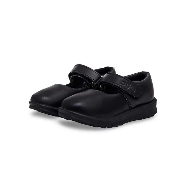 Girls Black School Shoes SK0049