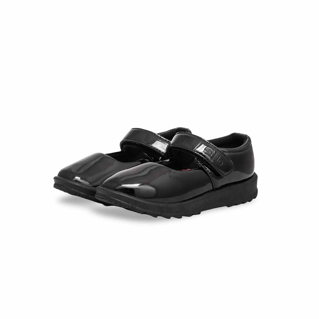 Girls Black School Shoes SK0051