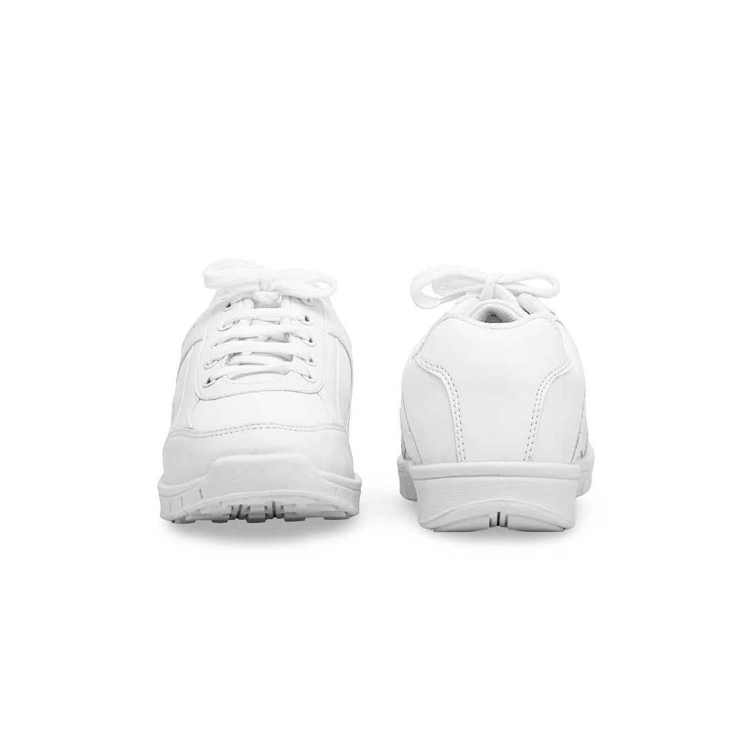 Girls White School Shoes SK0057