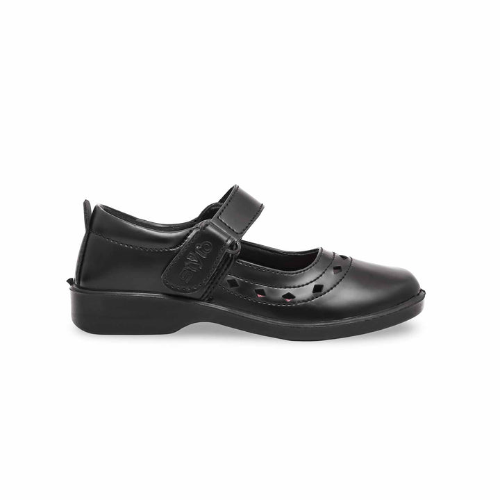 Girls Black School Shoes SK0058