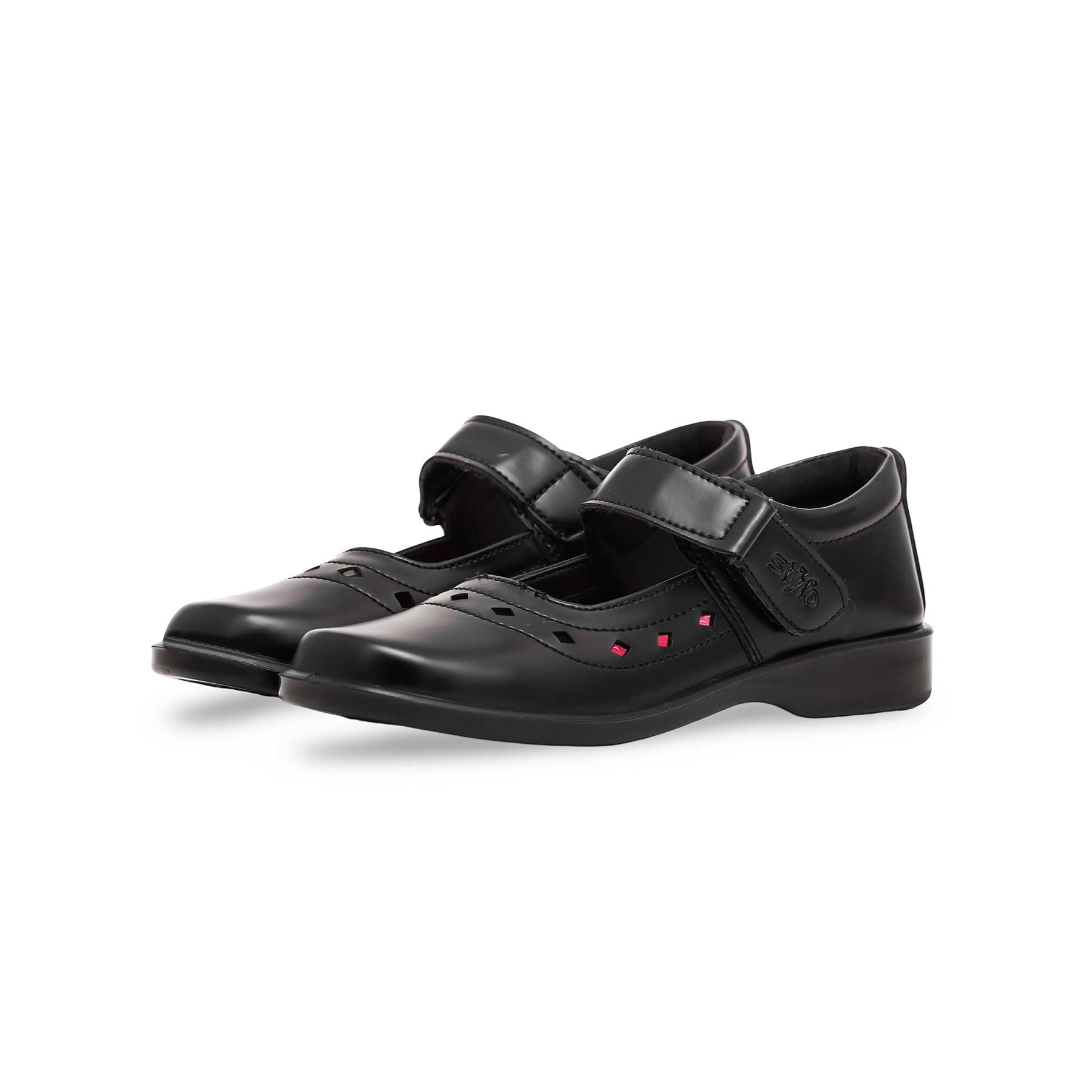 Black Kids School Shoes SK0059