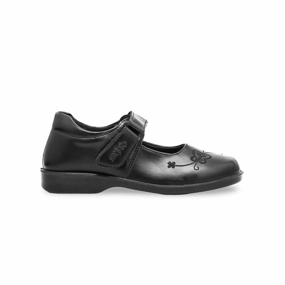 Girls Black School Shoes SK0063