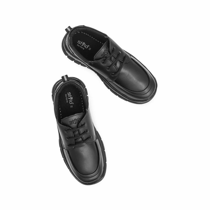 Boys Black School Shoes SK1079