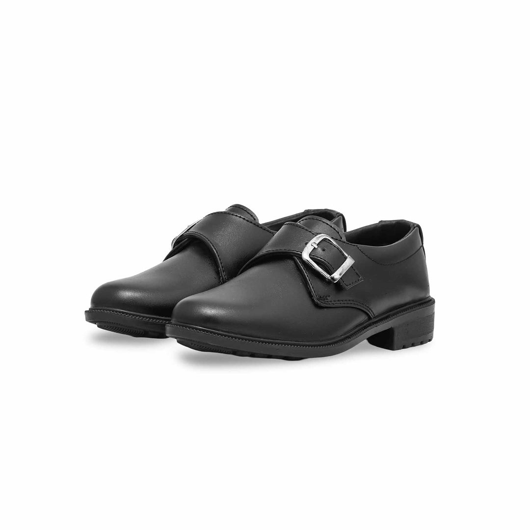 Boys Black School Shoes SK1089