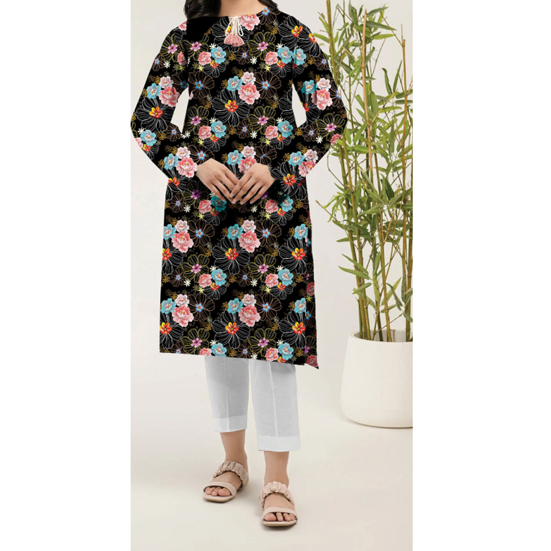 1PC- Unstitched Digital Printed Lawn Shirt US5001