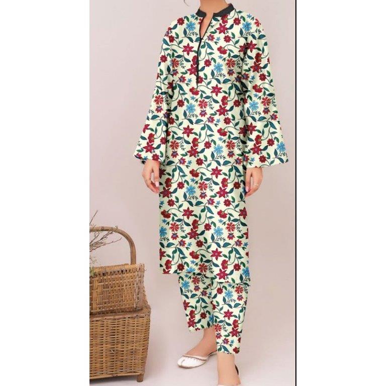 2PC- Unstitched Digital Printed Lawn Suit US5002