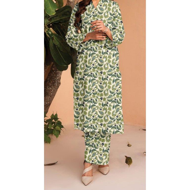2PC- Unstitched Digital Printed Lawn Suit US5007