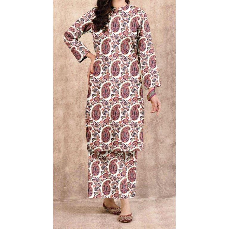 2PC- Unstitched Digital Printed Lawn Suit US5010