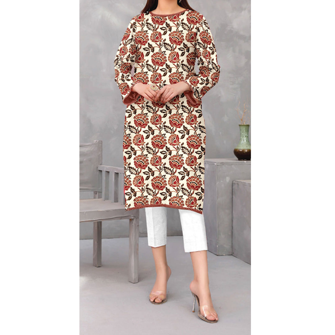 1PC- Unstitched Digital Printed Lawn Shirt US5013