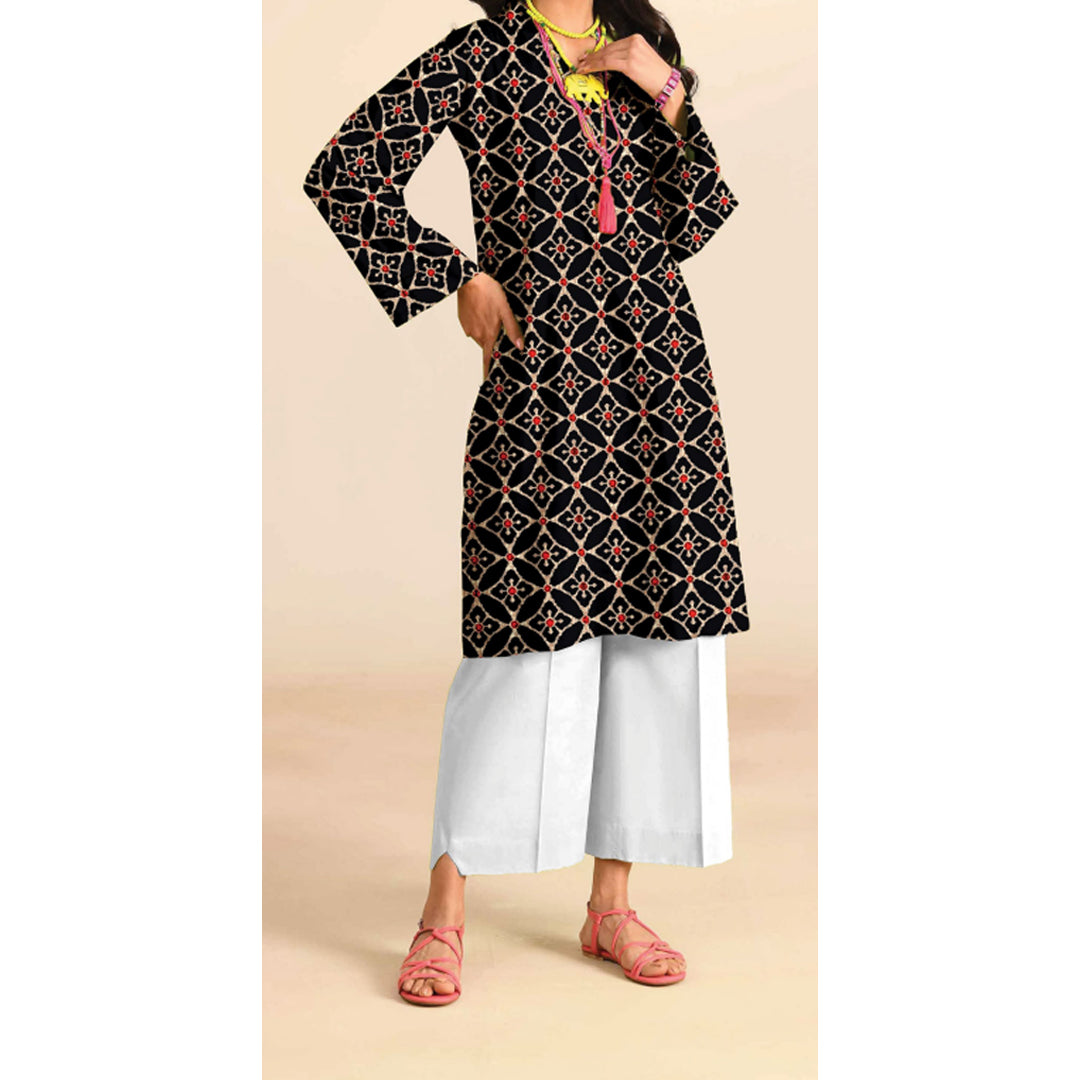 1PC- Unstitched Digital Printed Lawn Shirt US5023