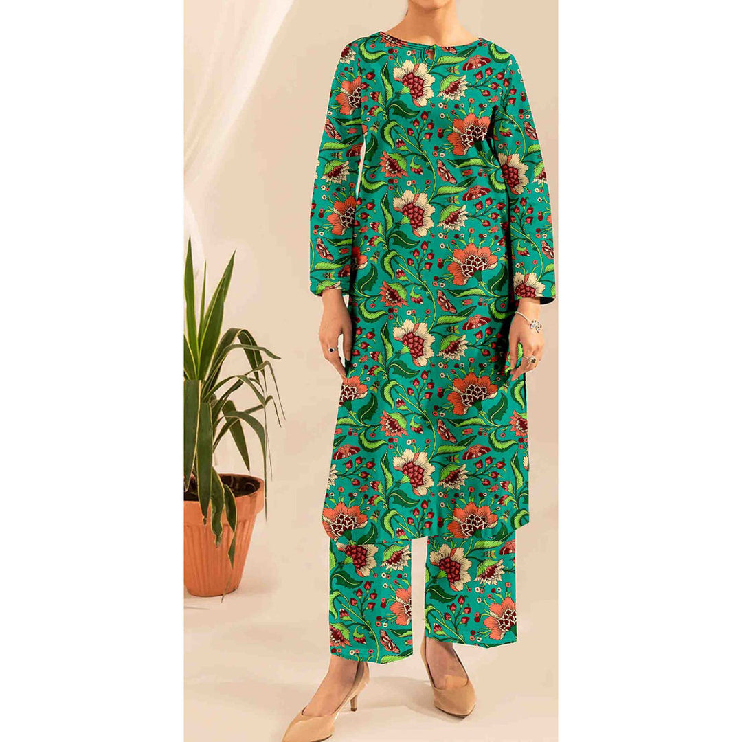 2PC- Unstitched Digital Printed Cambric Suit US5036