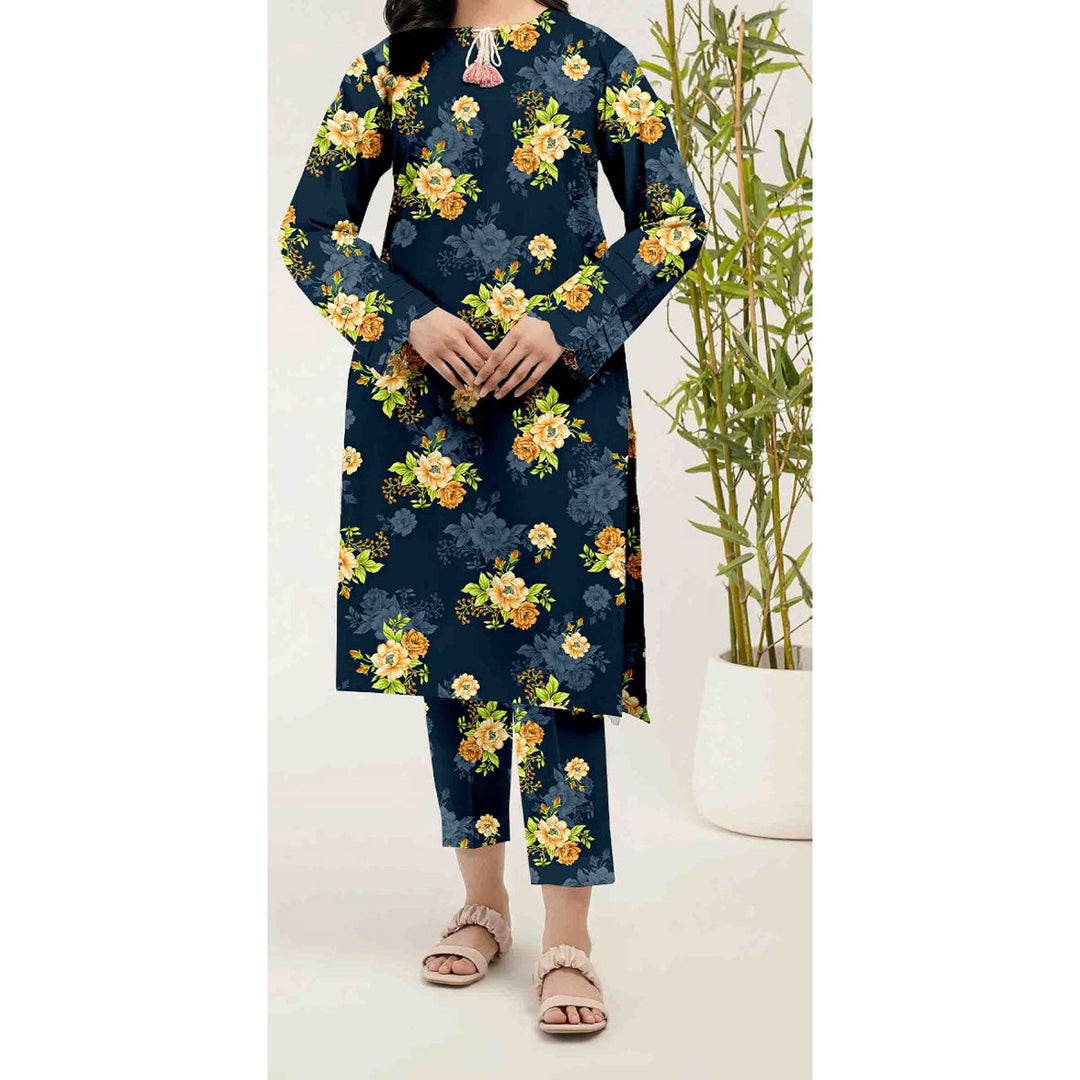 2PC- Unstitched Digital Printed Cambric Suit US5044