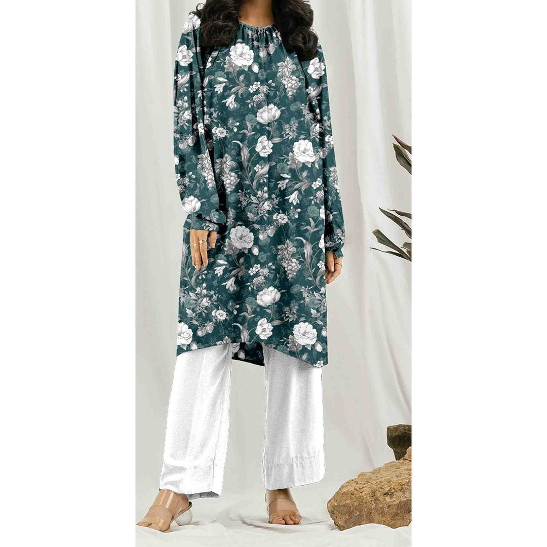 1PC- Unstitched Digital Printed Blended Cotton Shirt US5064