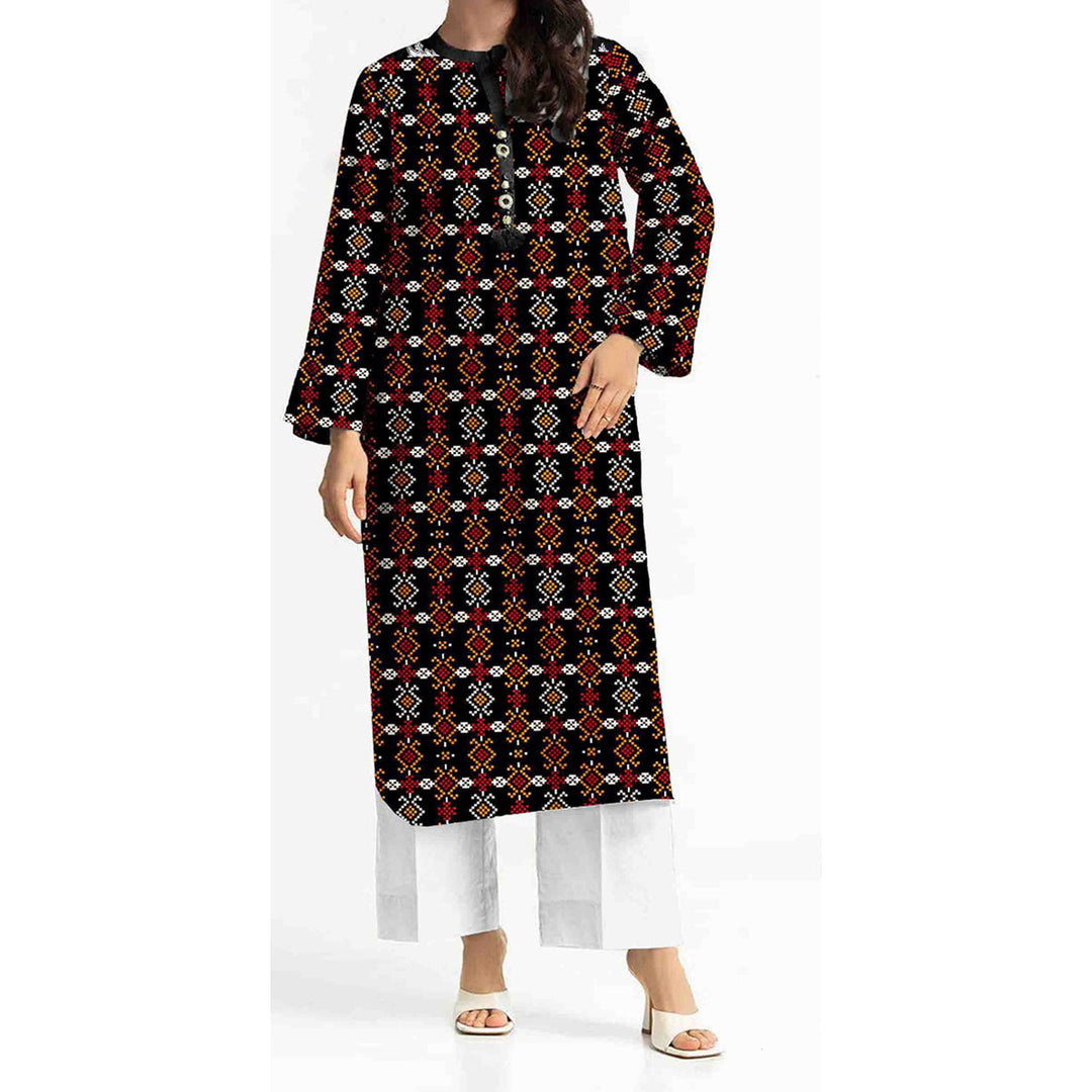 1PC- Unstitched Digital Printed Blended Cotton Shirt US5068