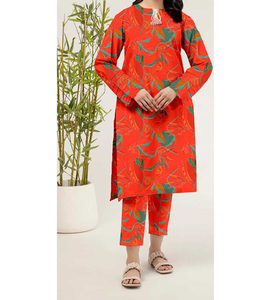 2PC- Unstitched Digital Printed Lawn Suit US5147