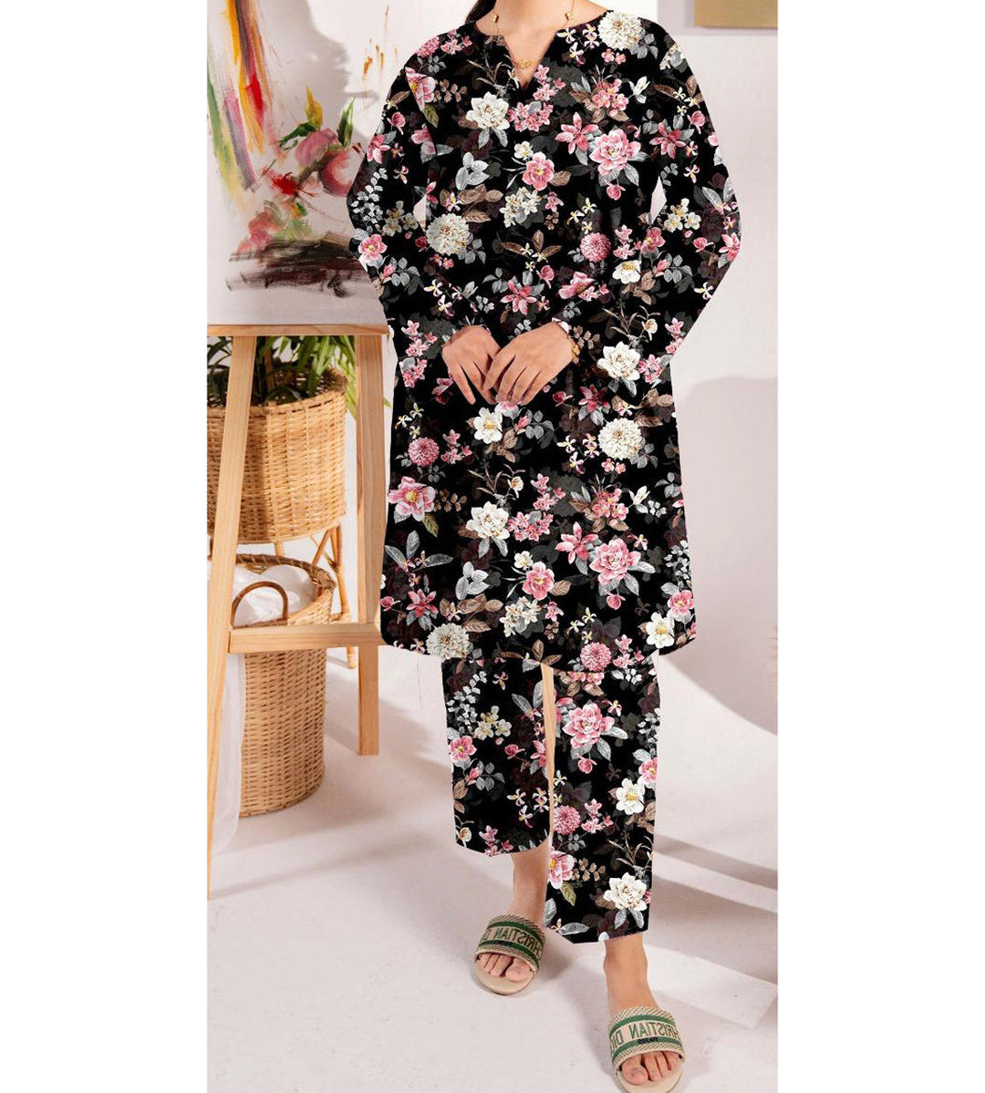 2PC- Unstitched Digital Printed Lawn Suit US5148
