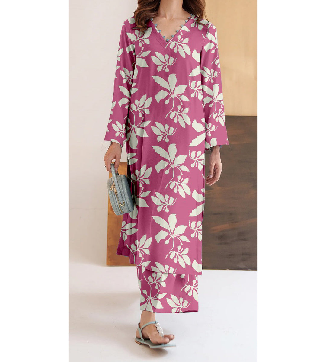 2PC- Unstitched Digital Printed Lawn Suit US5163