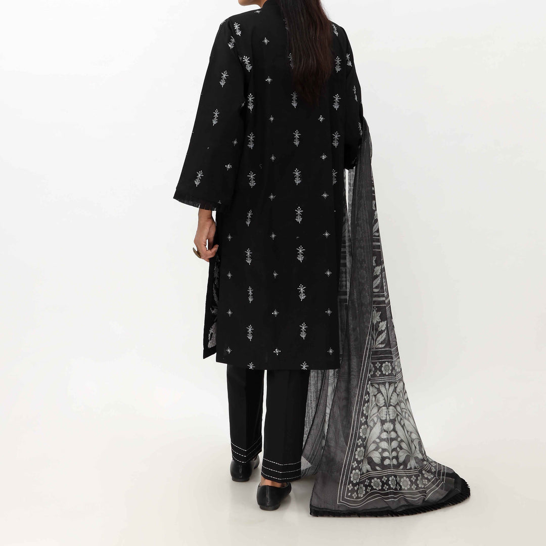 3PC- Unstitched Ebroidered Lawn Suit US5448
