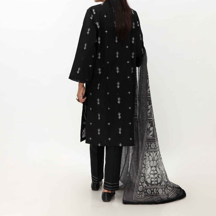 3PC- Unstitched Ebroidered Lawn Suit US5448