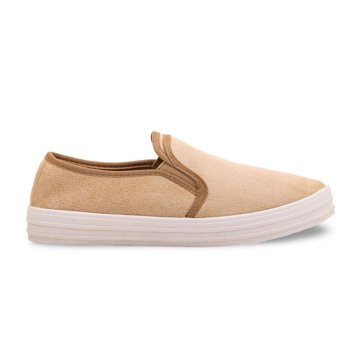 Beige Winter Slip Ons WN6141