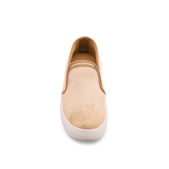 Beige Winter Slip Ons WN6141