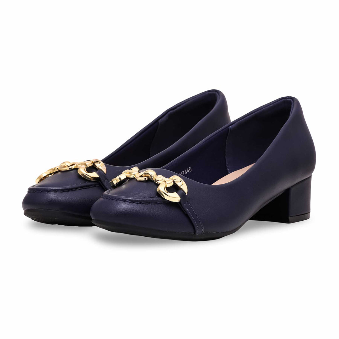 Navy Court Shoes WN7446