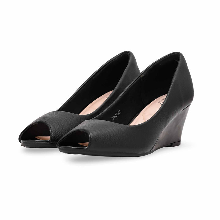 Black Winter Peep Toes WN8087