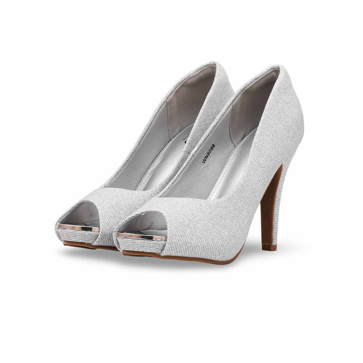 Silver Peep Toes WN8088