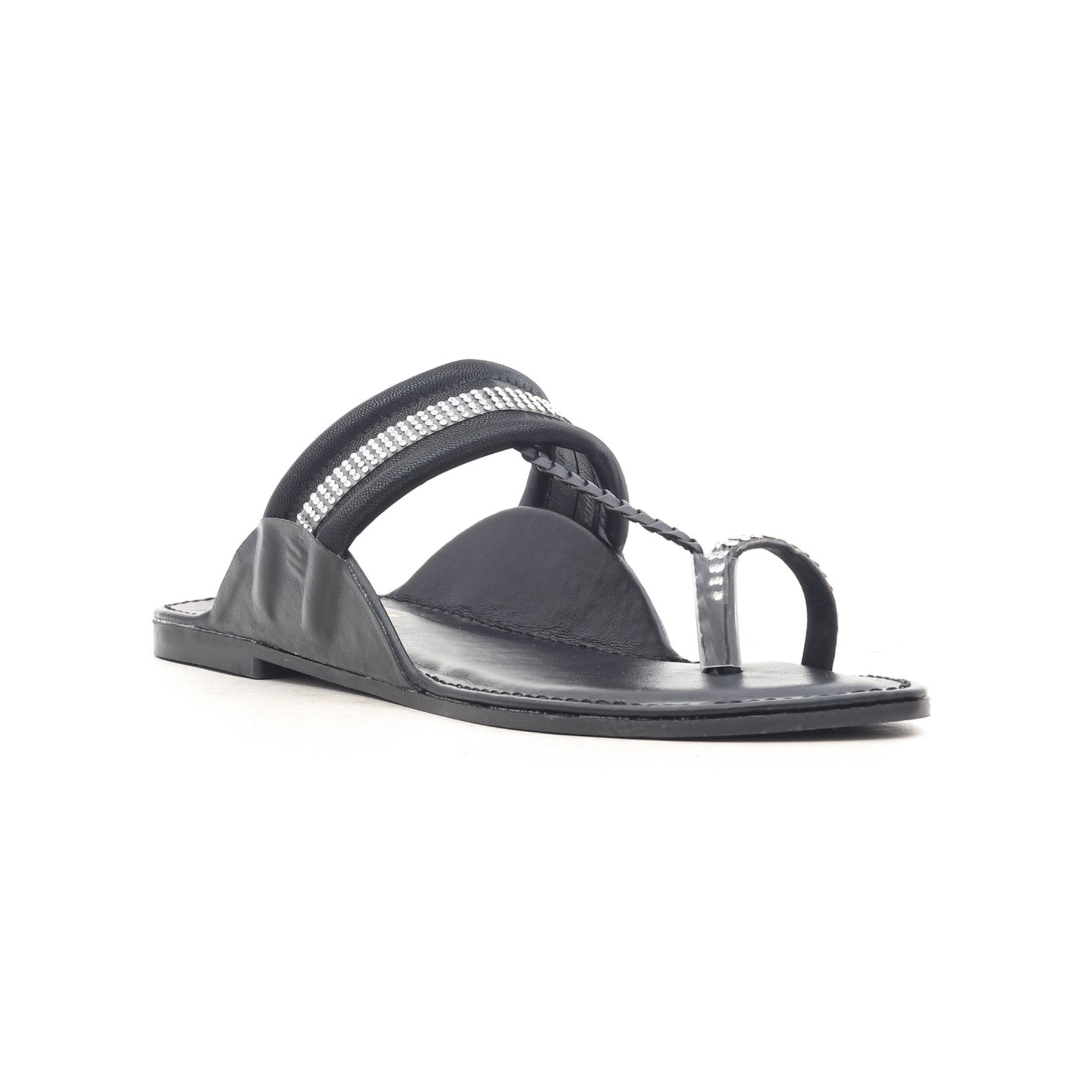 Black Casual Chappal CL1258