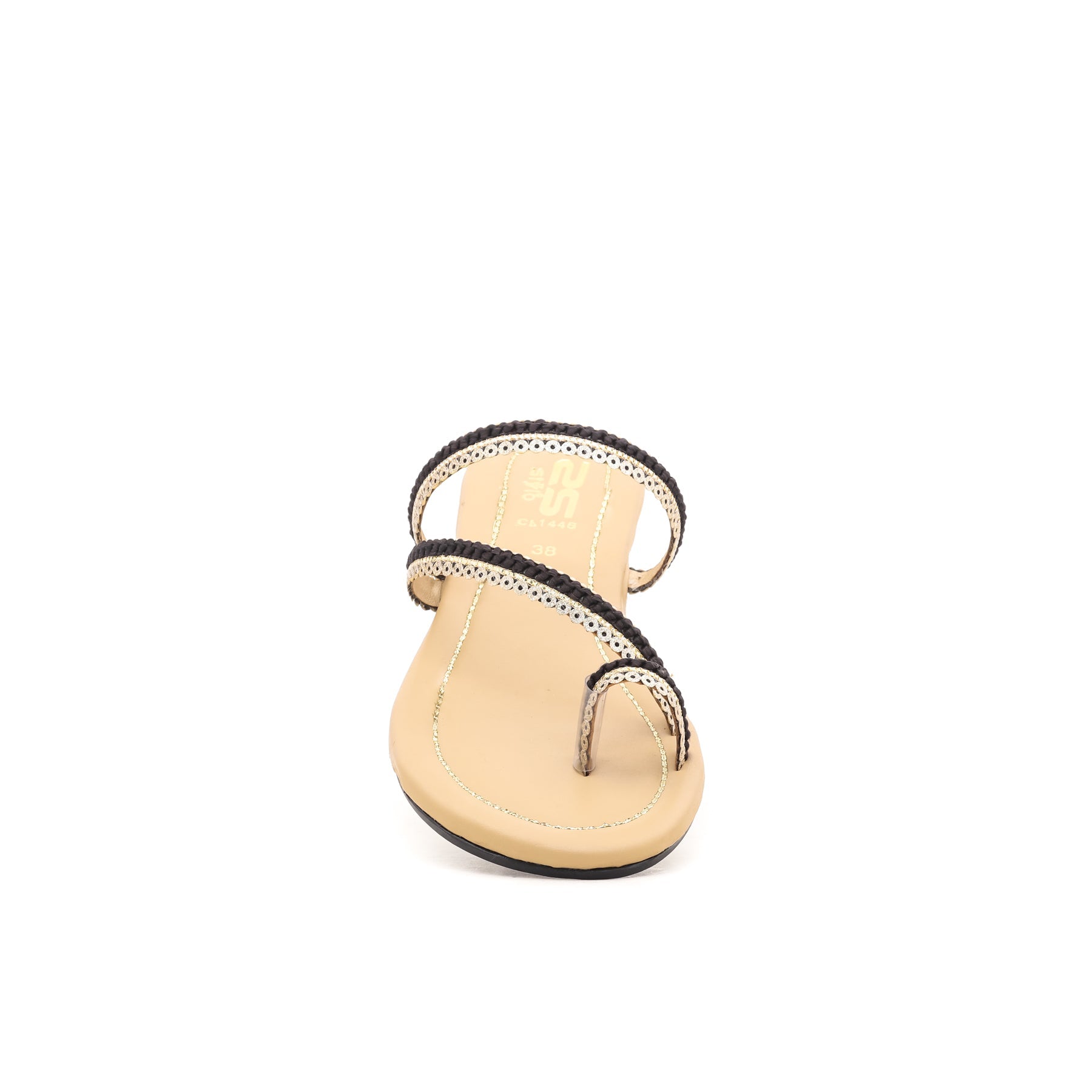 Black Casual Chappal CL1445