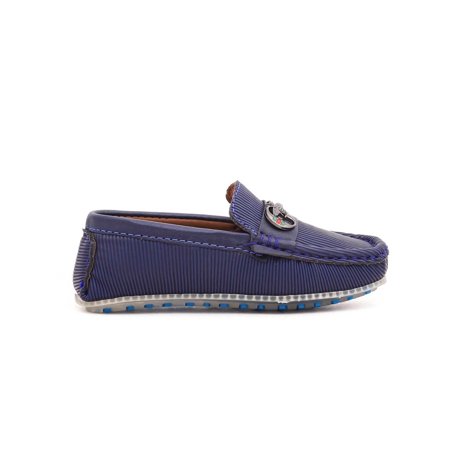 Boys Navy Formal Moccasins KD0640