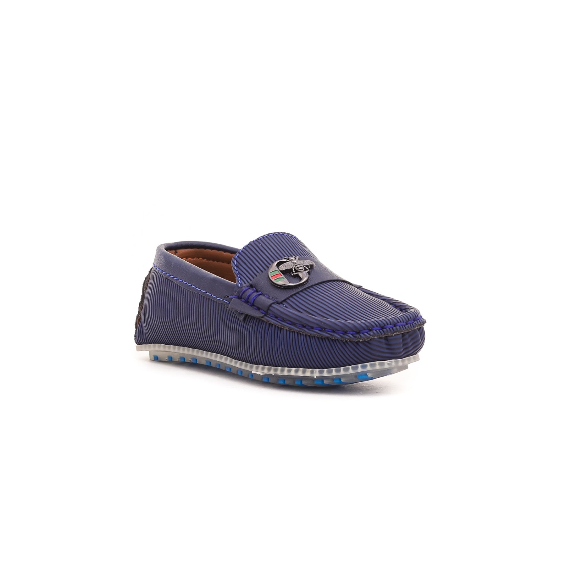 Boys Navy Formal Moccasins KD0640