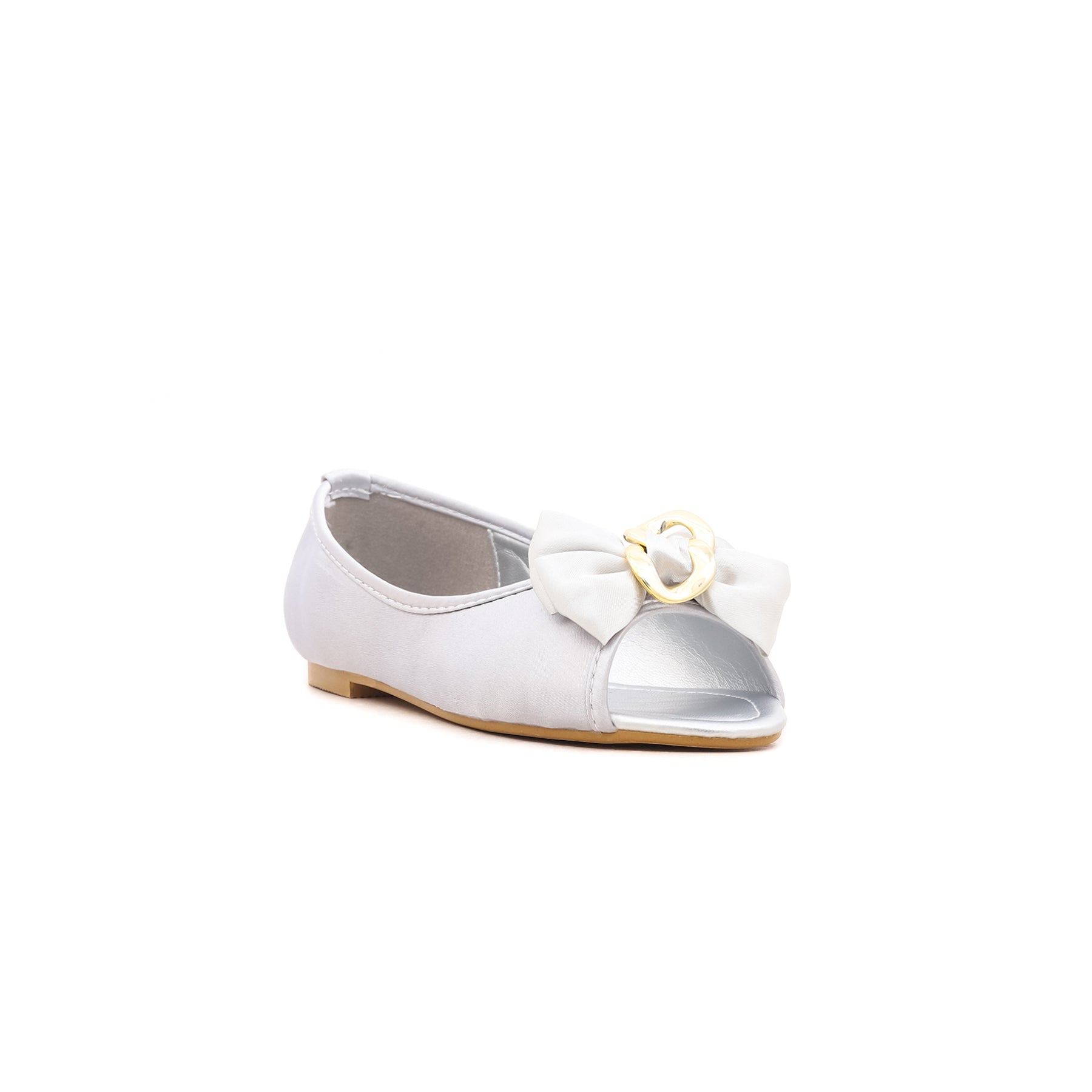 Girls Silver Formal Pump KD3782