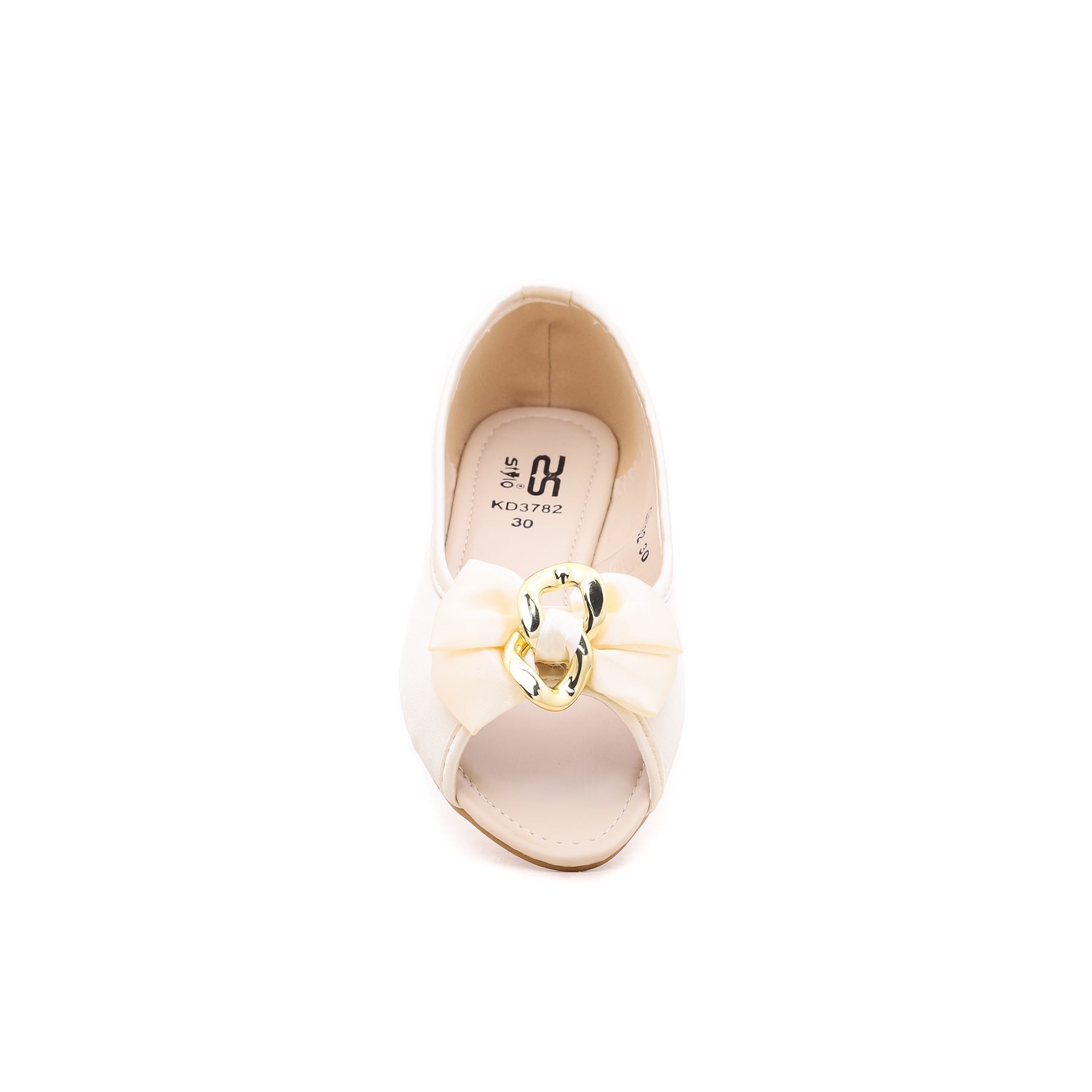 Girls Beige Formal Pump KD3782