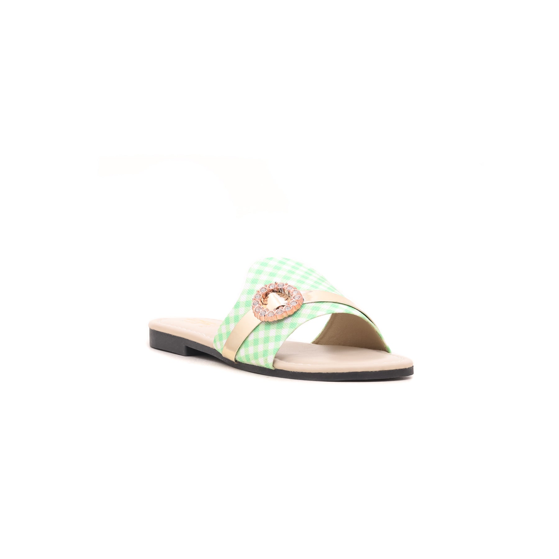 Girls Green Casual Slipper KD5201