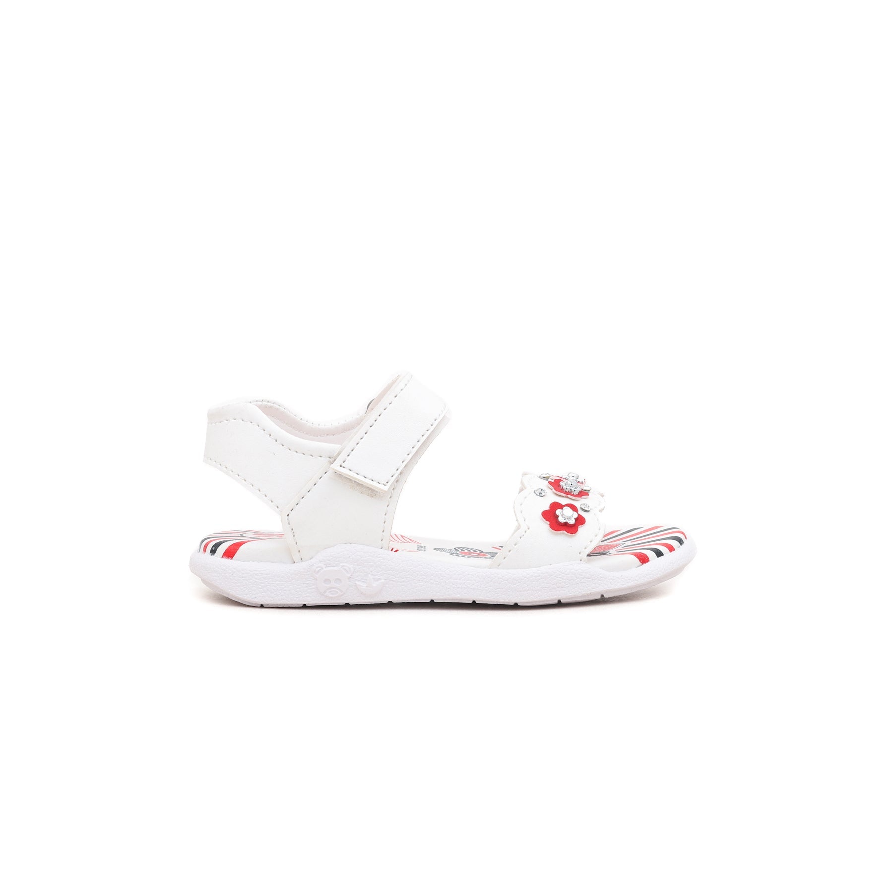 Girls White Casual Sandal KD7399