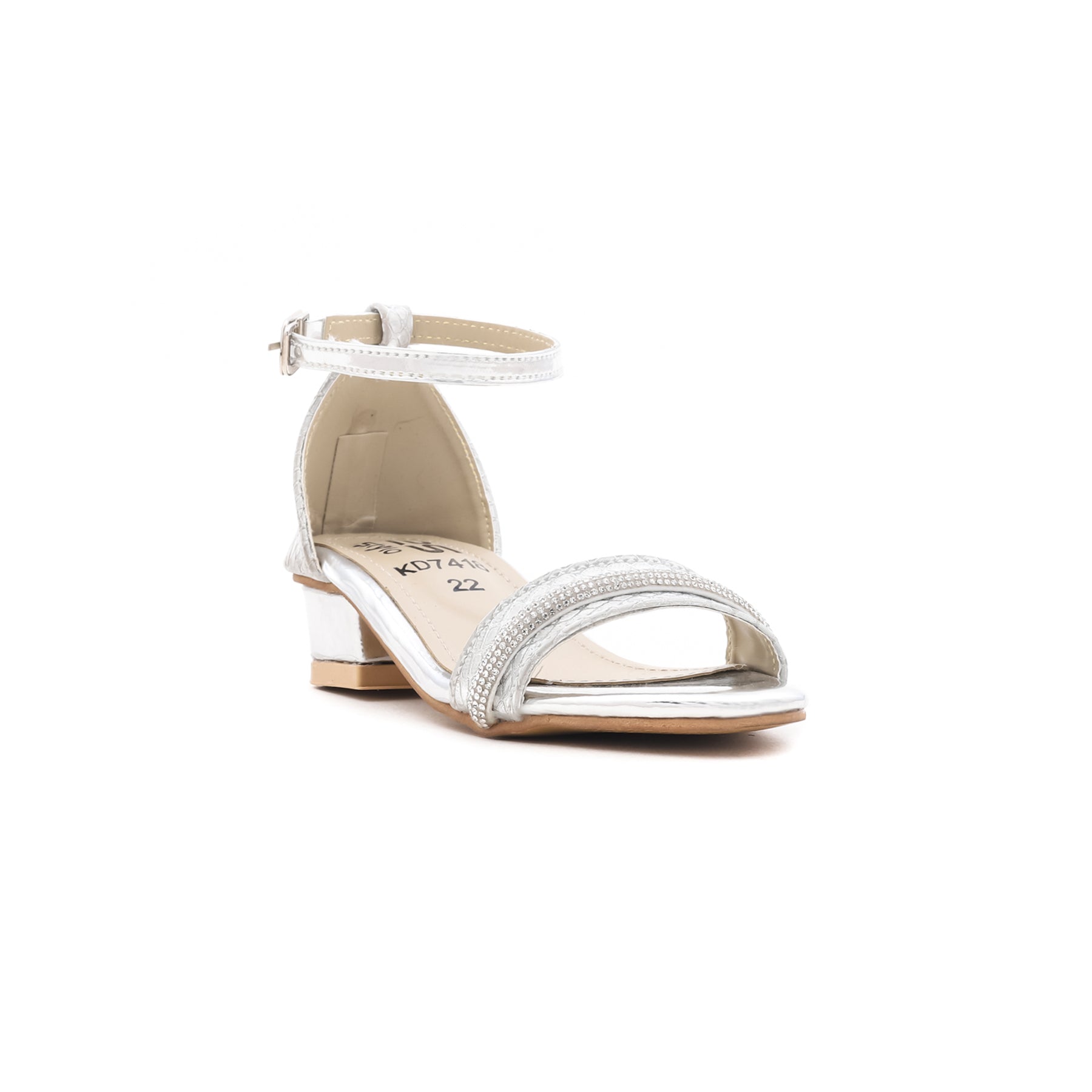 Girls Silver Fancy Sandal KD7418