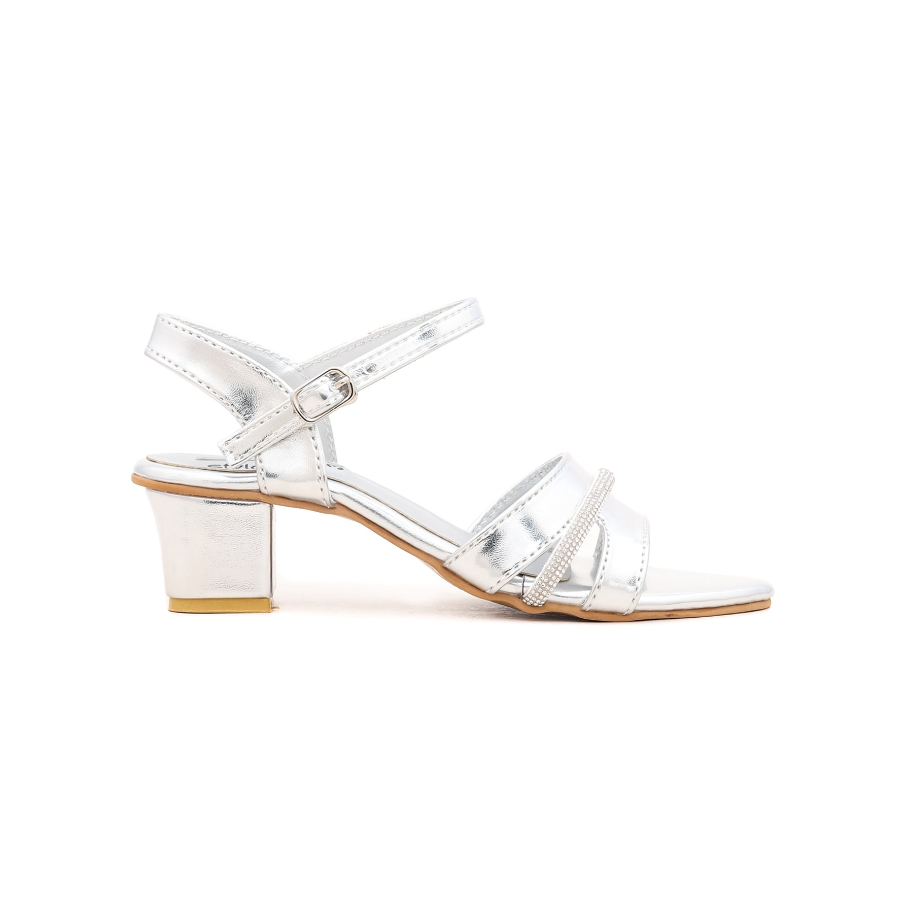 Girls Silver Fancy Sandal KD7491
